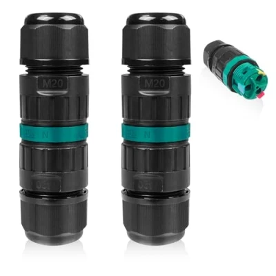 Afbeelding van Fousenuk 2 stuks IP68 waterdichte kabelverbinders, kabelhuls, kabelconnector, 3 polig, aansluitdoos