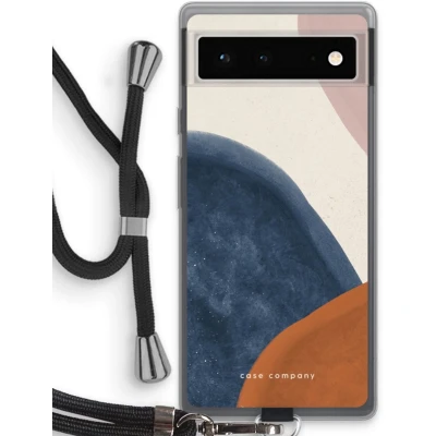 Afbeelding van Case Company® hoesje met Koord geschikt voor Google Pixel 6 Geo #1 Telefoonhoesje Zwart Bescherming aan alle Kanten en Over de Schermrand