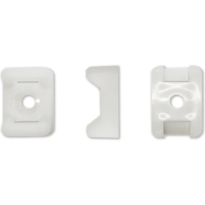Afbeelding van Kortpack Schroefzadels Wit , Voor Tyraps T/m 7.6 Mm Breed (100 Stuks)