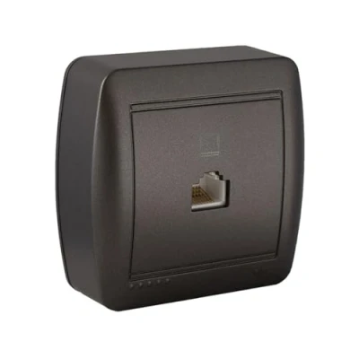 Afbeelding van Telefoon en ADSL aansluiting Solera Mural Grafiet RJ45