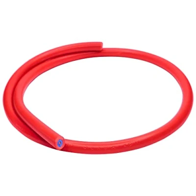 Afbeelding van Kaarsdraad, diameter 7 mm, lengte 1 m, rood, koperen kabel, grasmaaier, tractor, aanhanger, auto