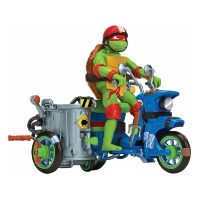 Afbeelding van Ninja schildpadden, voertuig met exclusief figuur, 12 cm, gevechtsfunctie, willekeurig model, speelgoed voor kinderen vanaf 4 jaar, Giochi Preziosi, TU803