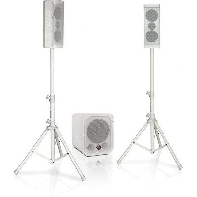 Afbeelding van Alecto PAS 300 Speaker set 400W voor feesten en presentaties tot 100 personen Wit