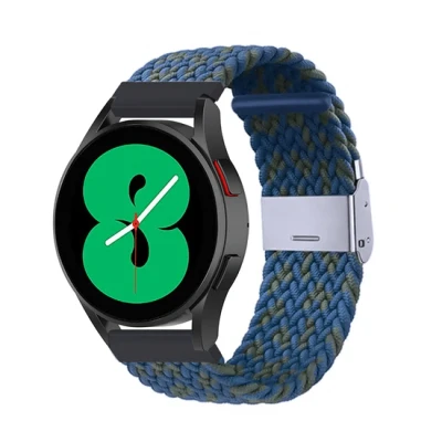 Afbeelding van Garmin Venu 2 &amp; 3 Braided nylon bandje Blauw / groen gemêleerd