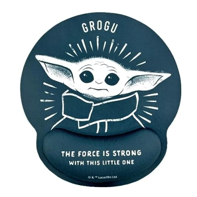 Afbeelding van WONDEE Mandalorian Baby Yoda Ergonomische gel muismat met polssteun, antislip Star Wars motief