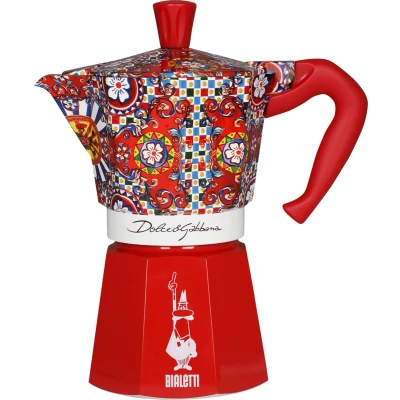 Afbeelding van Bialetti Dolce &amp; Gabbana Moka Express Percolator 6 kops Rood