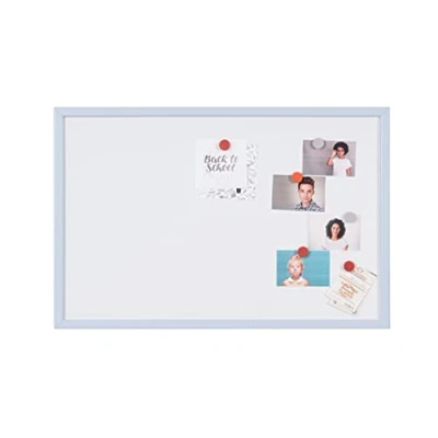 Afbeelding van Bi Office Magneetbord, droog afwisbaar, houten frame, pastelblauw, MDF, 40 x 30 cm