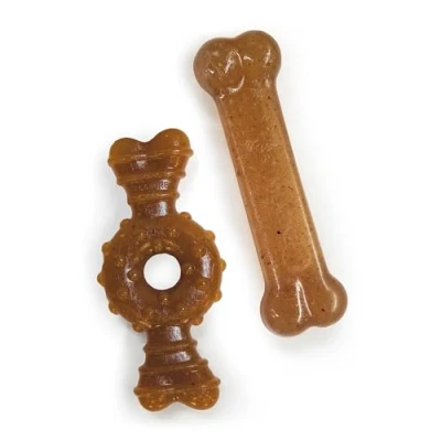 Afbeelding van Nylabone Flex Puppy Ring En Bot 14.5X6.5X2 / 13X3X2 CM