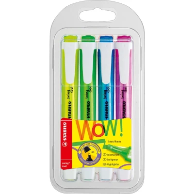 Afbeelding van Markeerstift STABILO Swing cool 275/4 assorti etui à 4 stuks