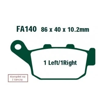 Afbeelding van EBC Brakes FA140 Remblokkenset