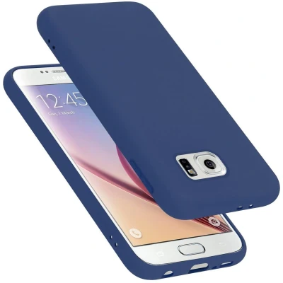Afbeelding van Cadorabo Hoesje geschikt voor Samsung Galaxy S6 in LIQUID BLAUW Beschermhoes gemaakt van flexibel TPU silicone Case Cover