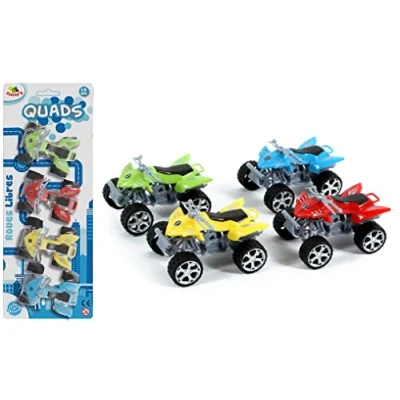 Afbeelding van FLYPOP&#039;S mini Quad voertuig 028990LIN meerkleurig kunststof met vrije wielen miniatuur auto speelgoed voor kinderen 7 cm x 4 vanaf 3 jaar