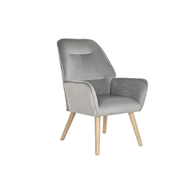 Afbeelding van Leunstoel DKD Home Decor Zwart Metaal Hemelsblauw (76 x 76 82 cm)