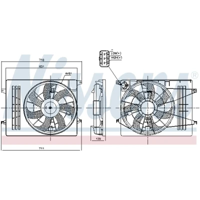 Afbeelding van NISSENS 850006 Radiator Ventilator 461 12 192 Zonder ingebouwde regelaar