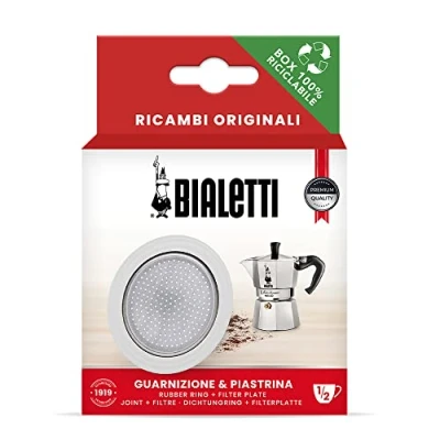 Afbeelding van Bialetti Reserveonderdelen, inclusief 1 vulling en plaat, compatibel met La Mokina Mokka, kop