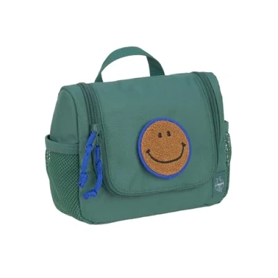 Afbeelding van Lässig toilettas/washbag Donker groen smiley