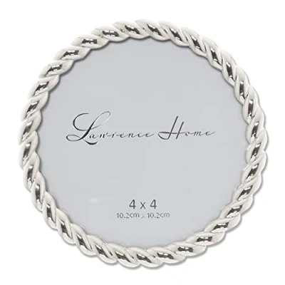 Afbeelding van Lawrence Frames Metalen frame met touwmotief, 10 x cm, zilver