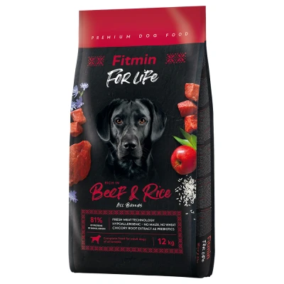 Afbeelding van Fitmin For Life Dog Rund &amp; Rijst 12kg