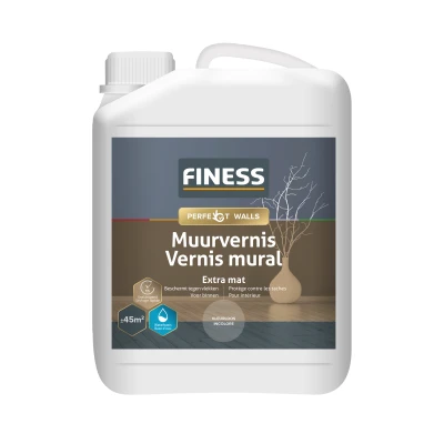 Afbeelding van Finess muurvernis extra mat 2,5 liter, kleurloos
