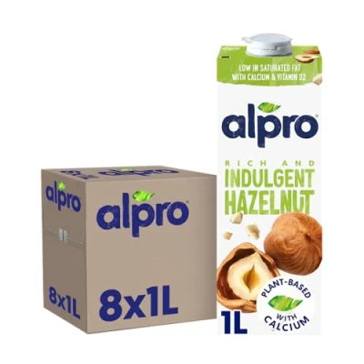 Afbeelding van Alpro Drink Plantaardige Hazelnotemelk Original Lactosevrij &amp; Glutenvrij 8 x 1L