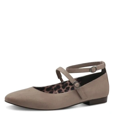 Afbeelding van Tamaris Dames 1 22111 44 ballerina&#039;s voor dames, Taupe, 41 EU