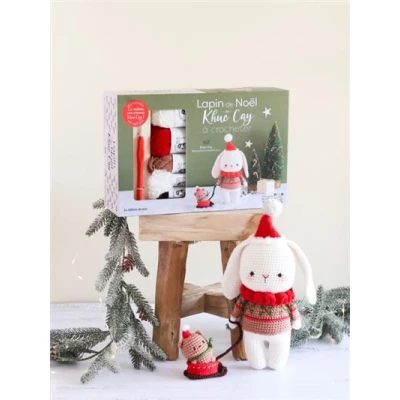 Image de Coffret Lapin de Noël Khuc Cay à crocheter