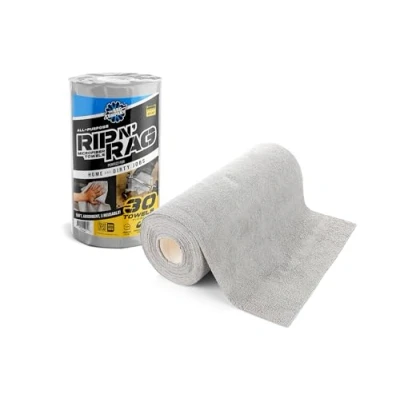 Afbeelding van The Rag Company Rip N&#039; 30 stuks herbruikbare microvezelhanddoeken voor thuis, kantoor, garage, camper en meer hoogwaardige 70/30 mix