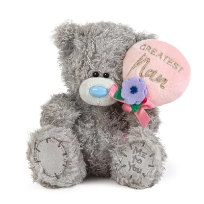 Afbeelding van Me To You Tatty Teddy teddybeer &quot;Greatest Nan&quot; op cadeausokkel, 15 cm hoog, officiële Moederdagcollectie