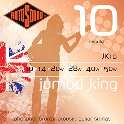 Afbeelding van Rotosound JK10 0.10 jumbo King snaren set extra light
