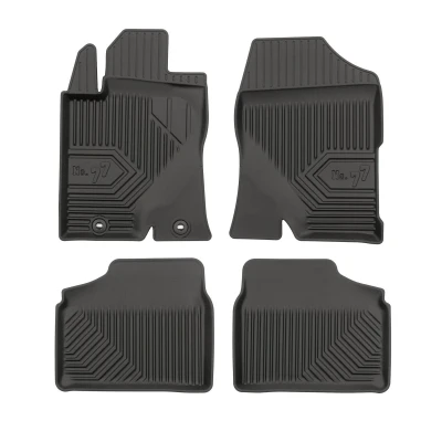 Afbeelding van FROGUM No. 77 77409263 Vloermatset TPE (thermoplastische elastomeer) voor en achter 4 Zwart Op maat gemaakt