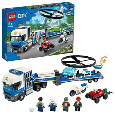 Image de LEGO® City police 60244 Le transport de l&#039;hélicoptère la