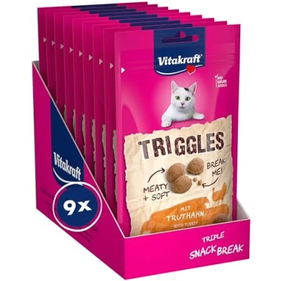 Afbeelding van Vitakraft Triggles Kattensnack Kalkoen 9 x 40 g
