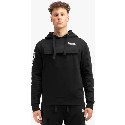 Afbeelding van Lonsdale Normale Passform Rushen Hoodie, Heren, Maat: Large, Black white olive