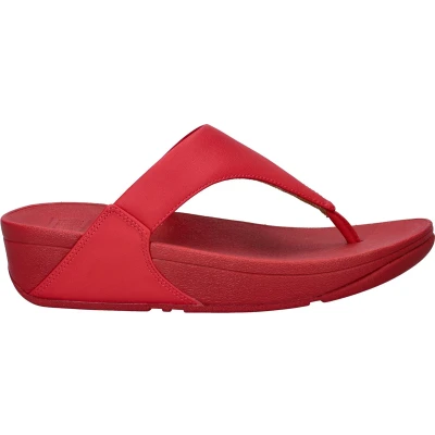 Afbeelding van Fitflop Lulu Teenslippers voor dames, leer, Redberry