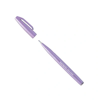 Afbeelding van Pentel SES15C V3X Brush Sign Pen Viltstift, penseelachtige punt, lichtpaars, 1 stuk