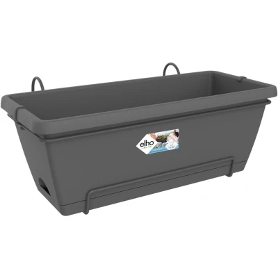 Afbeelding van Elho Barcelona Xl Allin1 55 Plantenbak voor Balkon Buiten Ø 54.5 x H 23.0 cm Antraciet