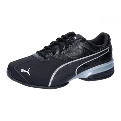 Afbeelding van Puma Tazon 6 FM Trainingsschoen, Heren, Maat: 42, black/puma silver Imitatieleer/ textiel