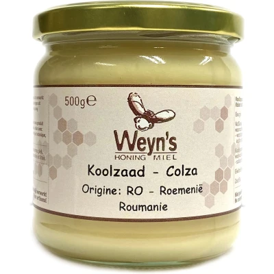 Afbeelding van Koolzaadhoning Roemenië 500g Weyn&#039;s Honingpot