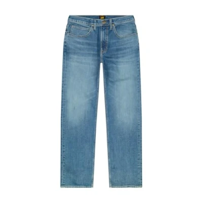 Image de Lee Jean Brooklyn pour homme, coupe droite, Bleu/rouge/blanc, 33W / 32L