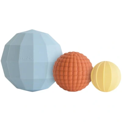 Afbeelding van Mushie sensorische ballen powder blue 3st