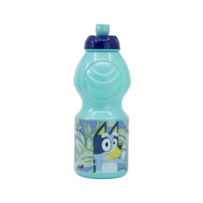 Afbeelding van My sweety pop Drinkfles Kunststof Voor kinderen Kleuterschool School Vakantie Maaltijden 18 cm 400 ml Hydratatie Cadeau idee Bluey Blauw Jongen