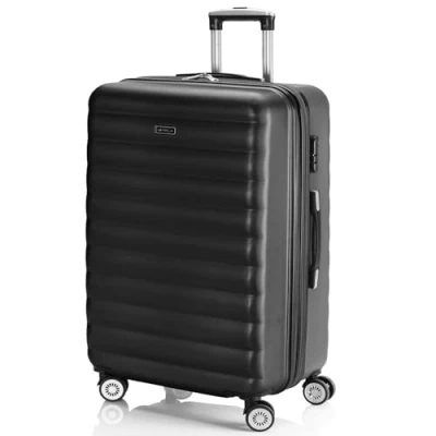 Afbeelding van ITACA Reiskoffer met 4 wielen, trolley 55/65/75 cm en lichte, rekbare ABS tas. 3 kleine, middelgrote 71200