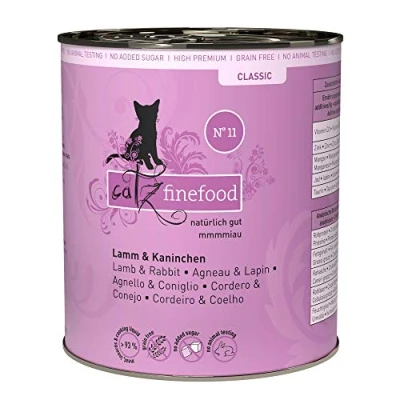 Afbeelding van catz finefood Blik 6 x 800 g Kattenvoer Lam &amp; Konijn