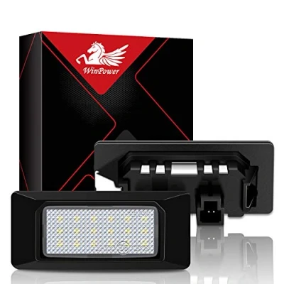 Afbeelding van WinPower Led kentekenplaatverlichting, super heldere Canbus, foutvrij, 6000 K, xenon, koudwit, 18 SMD, achterlichten voor A1/A3/A4/S4/A5/A6/A8/S8/Q5/Q7/ ect., 2 stuks