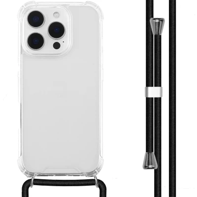 Afbeelding van imoshion Hoesje Geschikt voor iPhone 16 Pro met koord Backcover Zwart