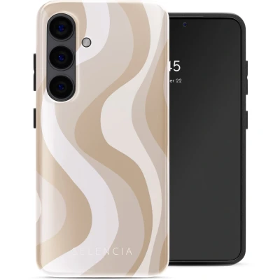 Afbeelding van Selencia Hoesje Geschikt voor Samsung Galaxy S24 Vivid Backcover Desert Waves Beige