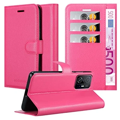 Afbeelding van Cadorabo Hoesje geschikt voor Xiaomi 11T / PRO in KERSEN ROZE Beschermhoes met magnetische sluiting, standfunctie en kaartvakje Book Case Cover Etui