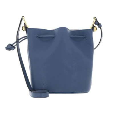 Afbeelding van FURLA Leren Schoudertas Sfera Mini Bucket Bag Denim Blauw