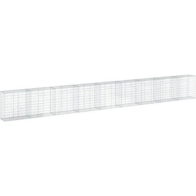 Afbeelding van vidaXL Schanskorf 900x50x100 cm gegalvaniseerd ijzer zilverkleurig
