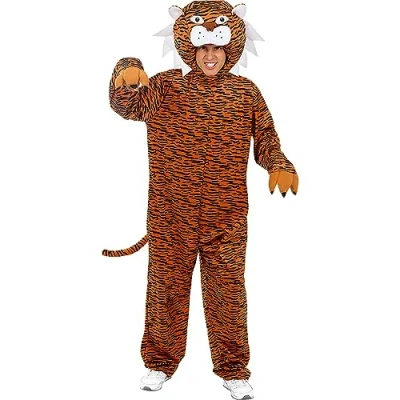 Afbeelding van Funidelia Tijgerkostuum voor vrouwen en mannen Dieren, Woestijn, Jungle Kostuum Volwassenen Accessoire verkleedkleding rekwisieten Halloween, carnaval &amp; feesten Maat S M Oranje
